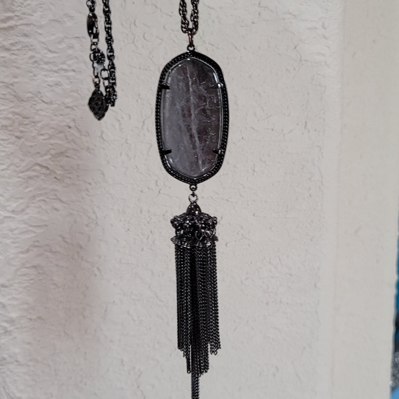 Kendra Scott Gunmetal Earrings Set Mirror Rock - Picture 8 of 14